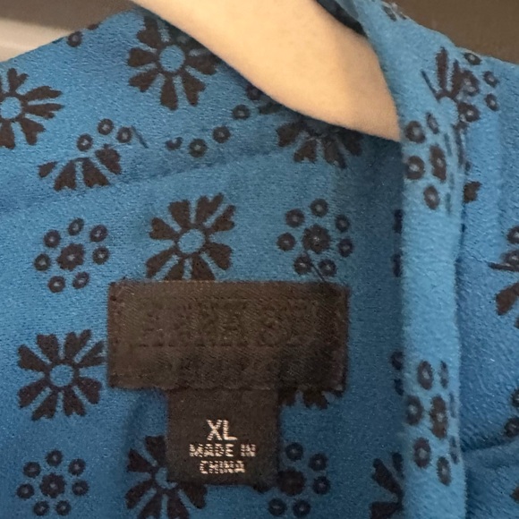 Anna Sui x Target Rare Blue & Black Printed Mod Bow Front Mini Shift Dress XL - Picture 7 of 7